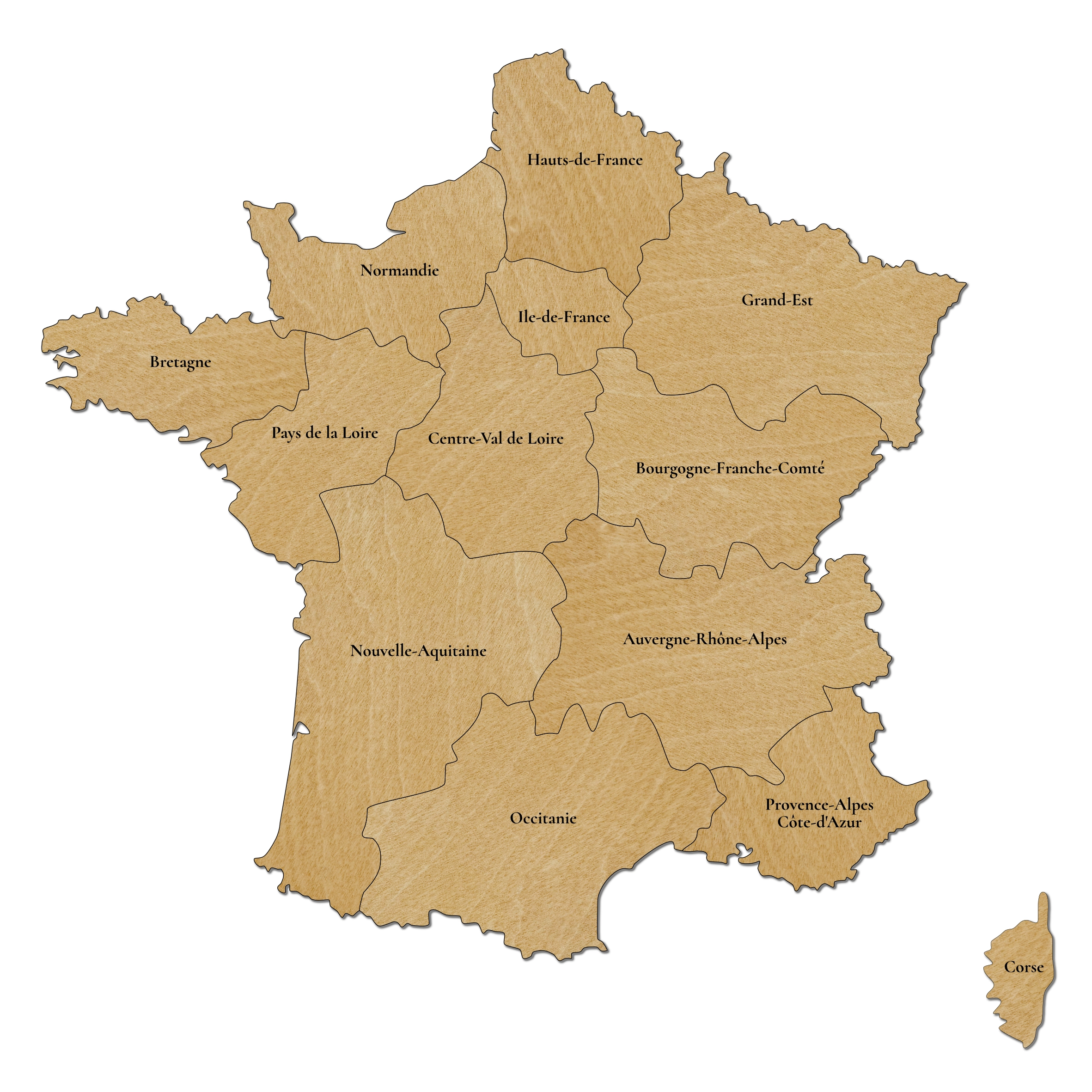 La carte de France