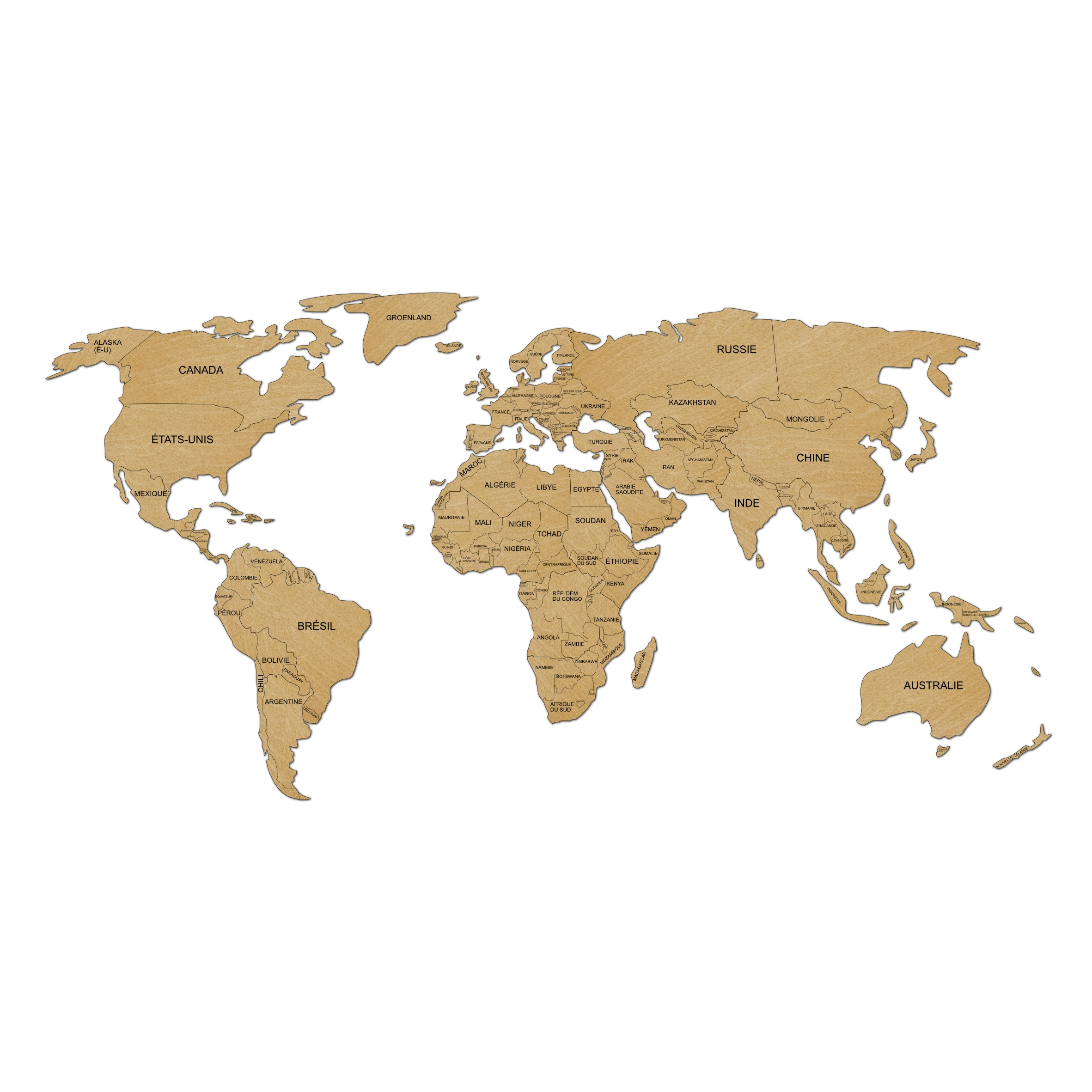 La carte du monde