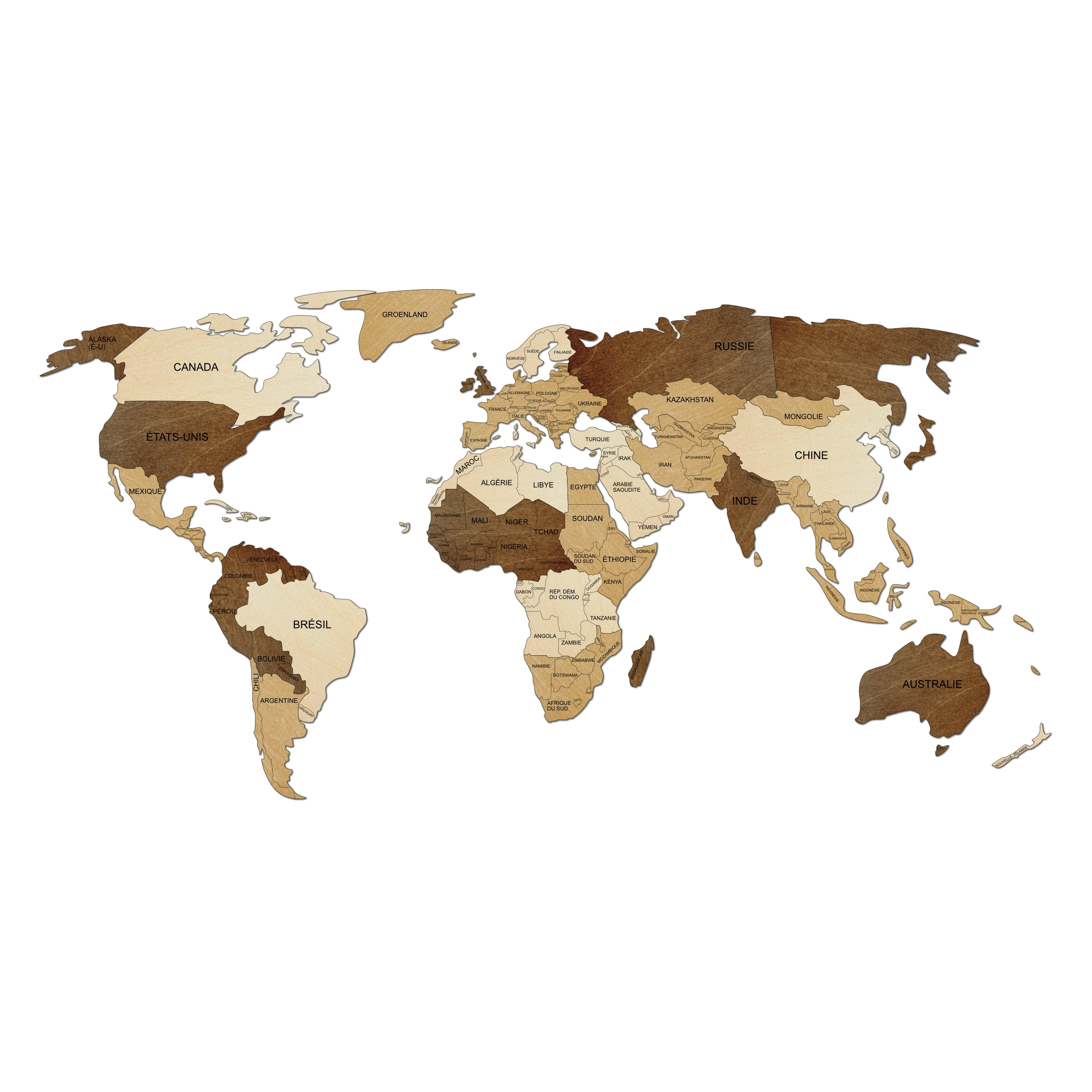 La carte du monde