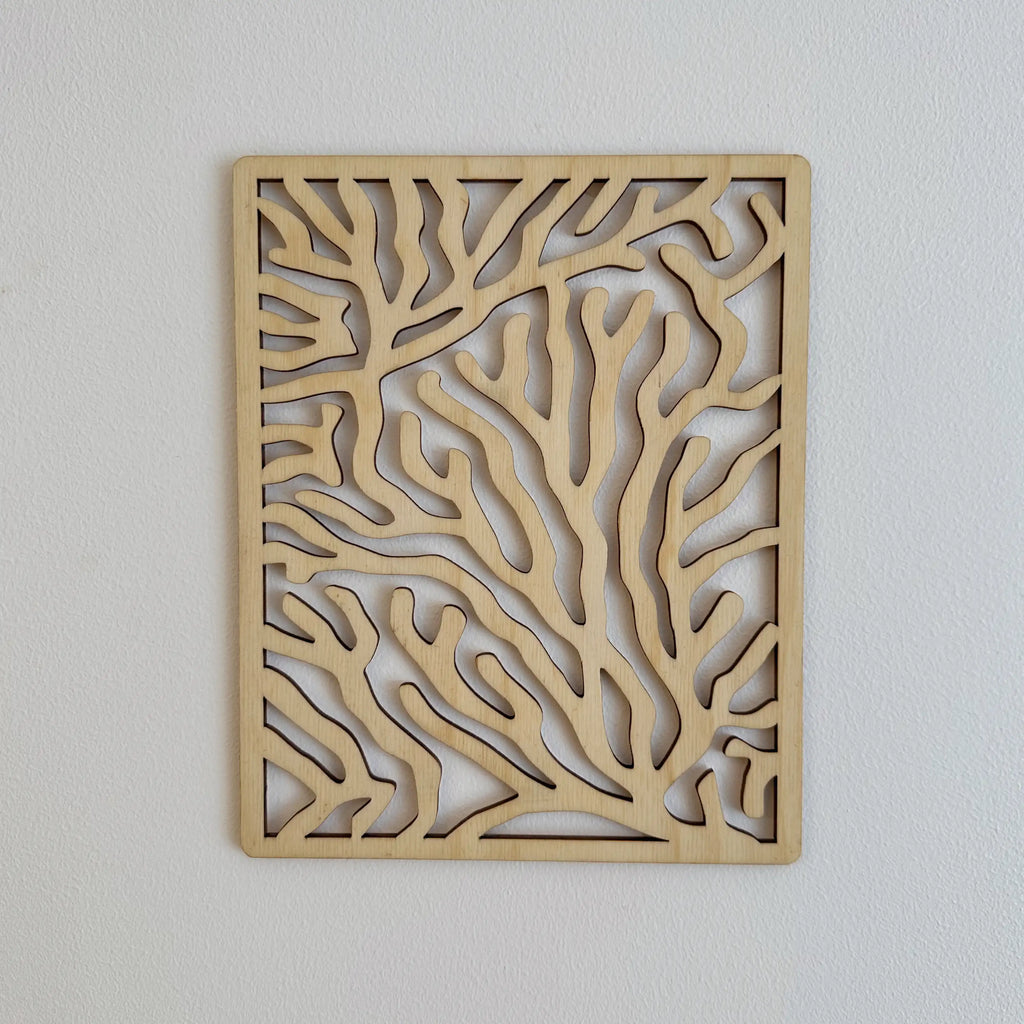 Tableau corail dans le coloris naturel, décoration design et originale.